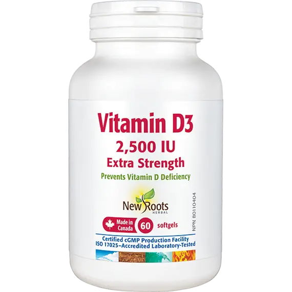 Vitamin D3 2,500 IU Extra Strength (Softgels)